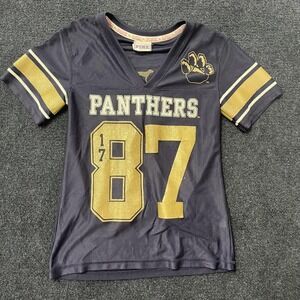 Y2K PINK Victorias Secret Shirt Womens XS Navy Panthers 87 Football Jersey Top